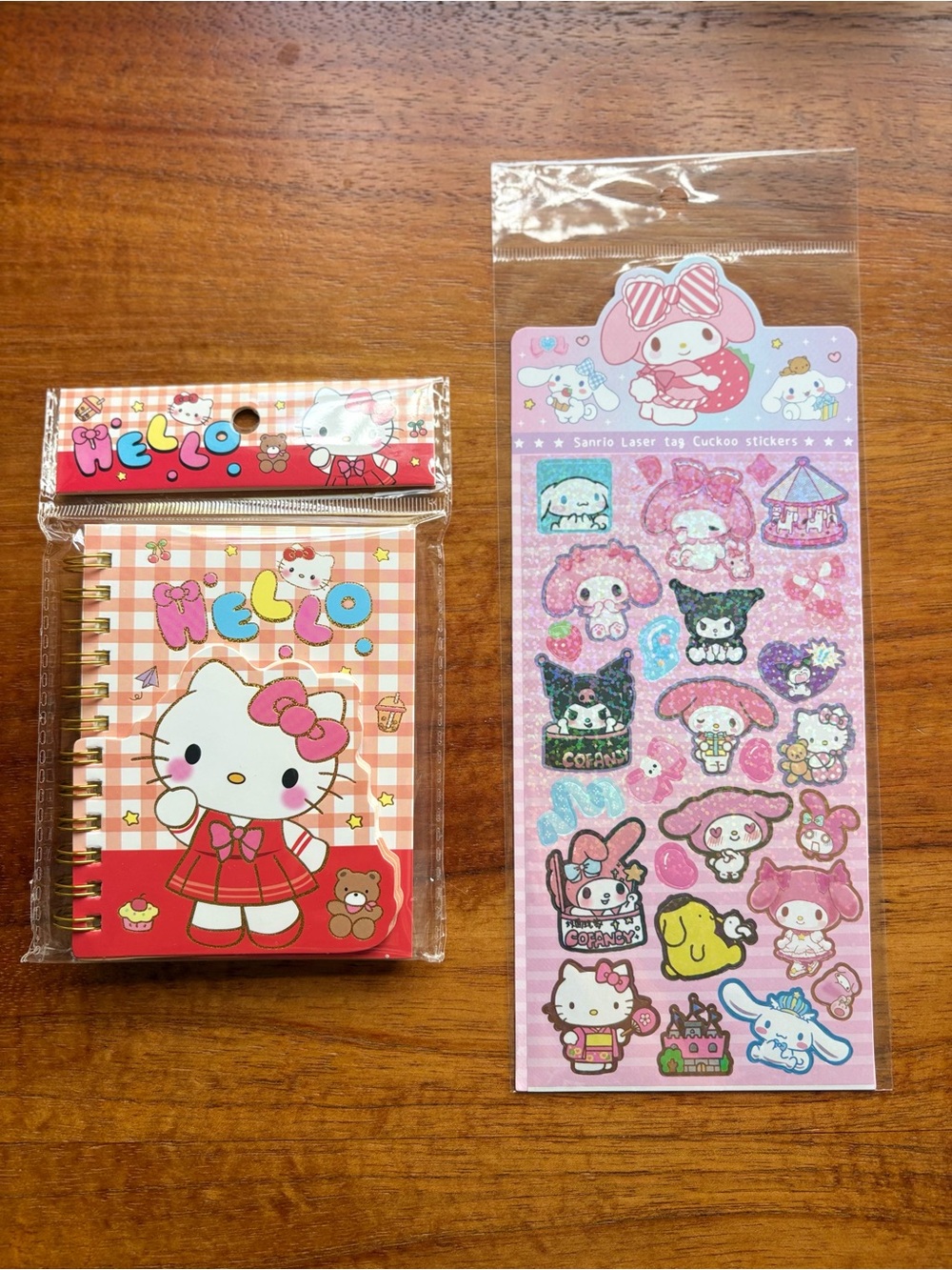Hello Kitty mini red notebook with stickers bundle. - Picture 4 of 5